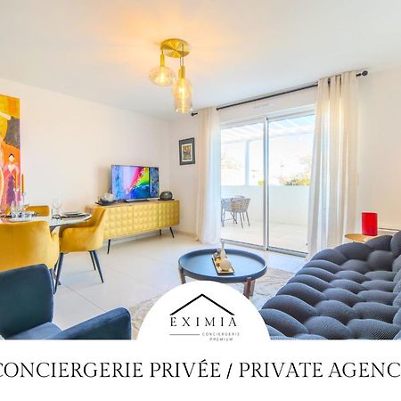 Le Square D'Evan - Appartement De Standing - Grande Terrasse Exterieure - Climatisation Saint-Aunes Kültér fotó