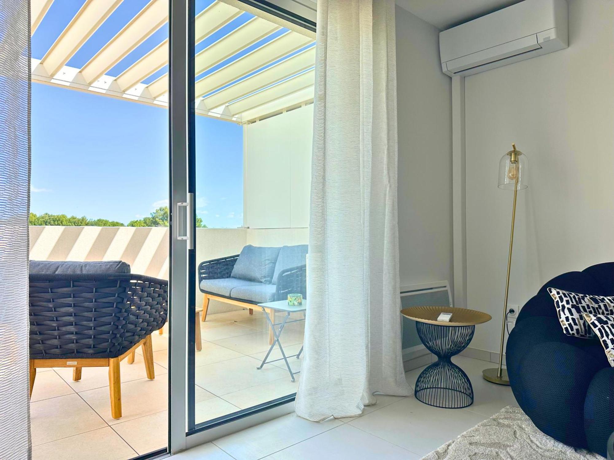 Le Square D'Evan - Appartement De Standing - Grande Terrasse Exterieure - Climatisation Saint-Aunes Kültér fotó